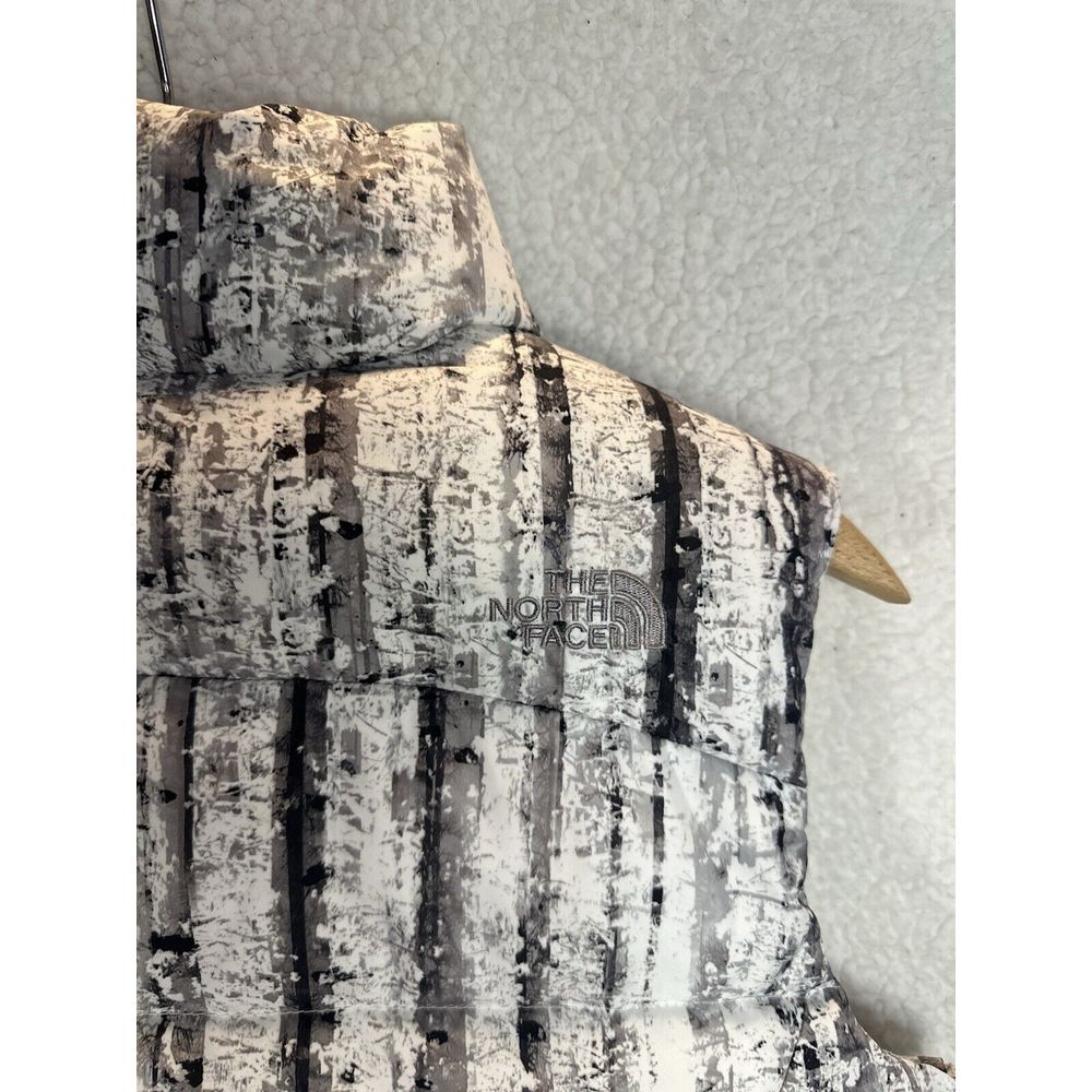 The North Face Down 700 Nuptse 2 White Birch Print Puffer Vest Women's S EUC - Picture 6 of 8